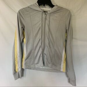Nike perforated double zipper jacket with hood xs